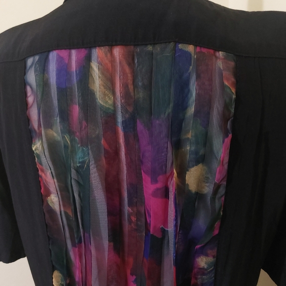 All That Jazz Vintage 80s Retro Sheer Floral Short Sleeve Blazer Jacket Womens - Picture 6 of 12